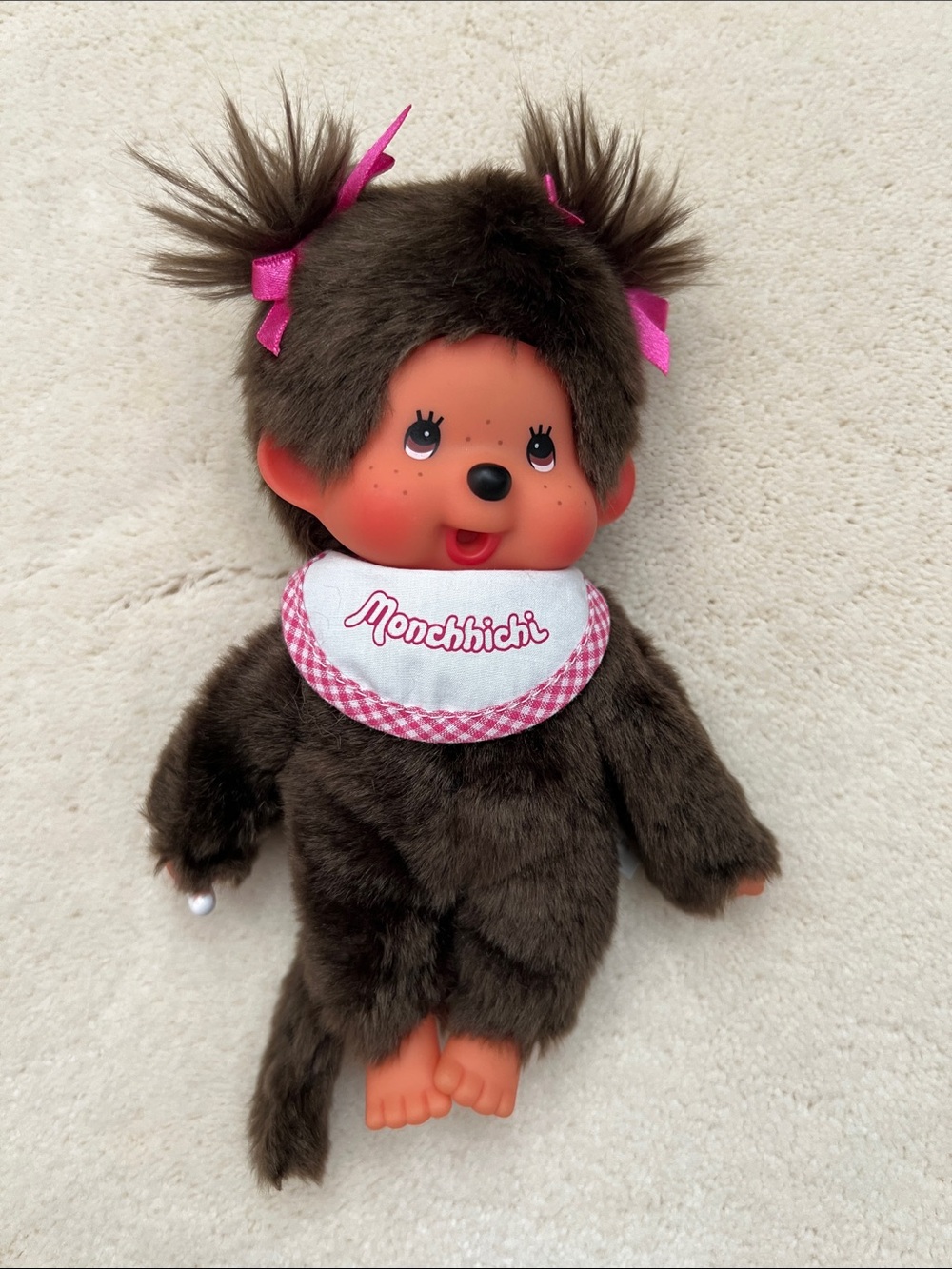 Monchhichi Classic Brown Monkey with Pink Accents